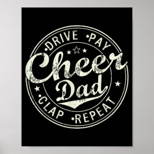 Cheer Dad Shirts for Men Fathers Day Funny Poster