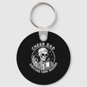 Cheer Dad Surviving Comp Weekend Skeleton Coffee F Key Ring