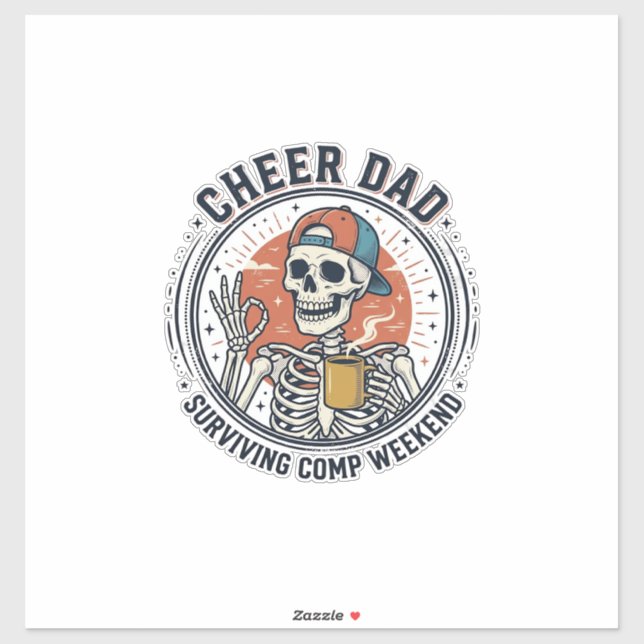 Cheer Dad Surviving Comp Weekend Skeleton Shirt_1 (Sheet)