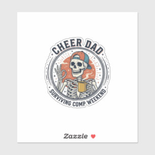Cheer Dad Surviving Comp Weekend Skeleton Shirt_1