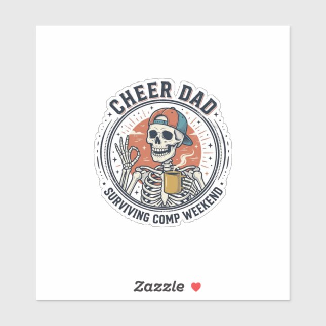 Cheer Dad Surviving Comp Weekend Skeleton Shirt_1 (Sheet)