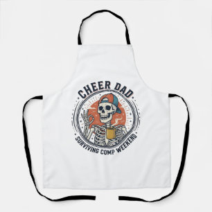 Cheer Dad Surviving Comp Weekend Skeleton Shirt_1 Apron