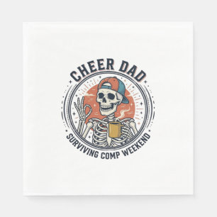 Cheer Dad Surviving Comp Weekend Skeleton Shirt_1 Napkin