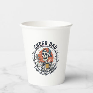Cheer Dad Surviving Comp Weekend Skeleton Shirt_1 Paper Cups