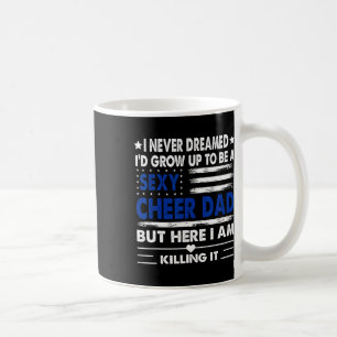 Cheer Dad Us Flag Cheerleading Cheerleader Father Coffee Mug