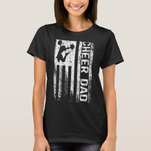 Cheer Dad Vintage American Flag Father Cheerleader T-Shirt