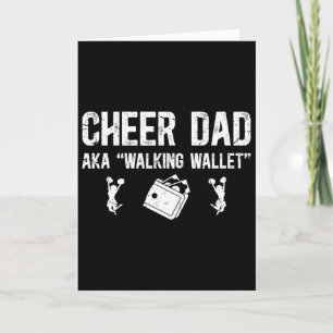 Cheer Dad Walking Wallet Dad Of A Cheerleader Fath Card