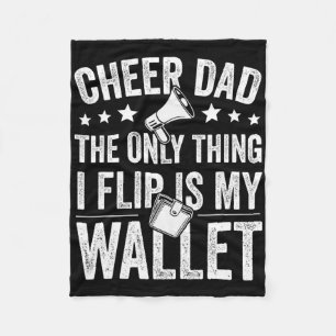 Cheer Dad Wallet Cheerleader Dad Cheerleading Fath Fleece Blanket