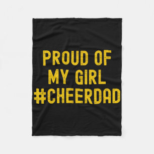 Cheer Dad Yellow Cheerleading _3 Fleece Blanket