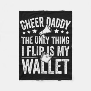 Cheer Daddy Wallet Cheerleader Dad Cheerleading Fa Fleece Blanket