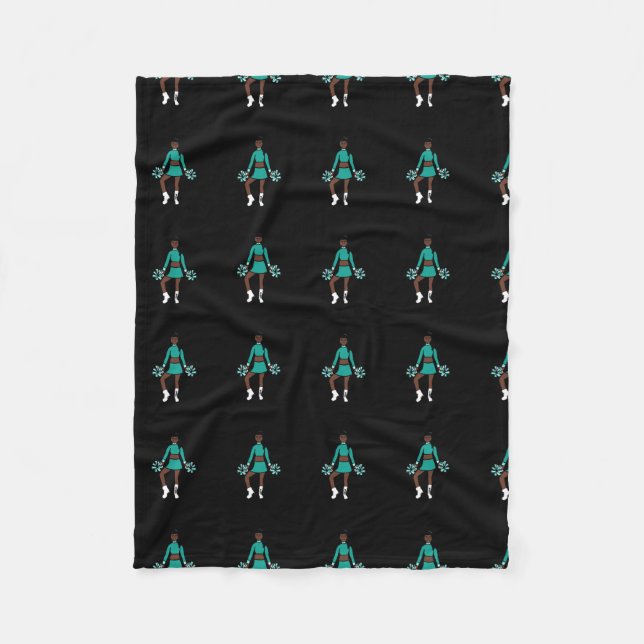 Cheer/ Dancer Fleece Blanket Aqua Spark (Front)
