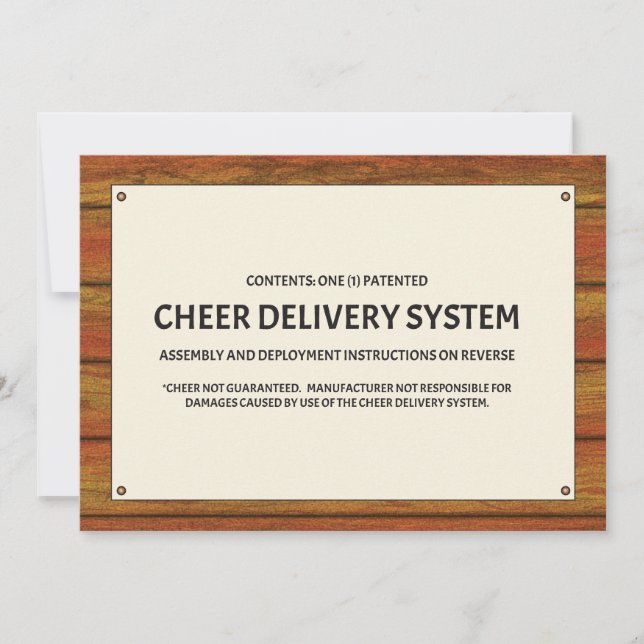 Cheer Delivery System Invitation (Front)