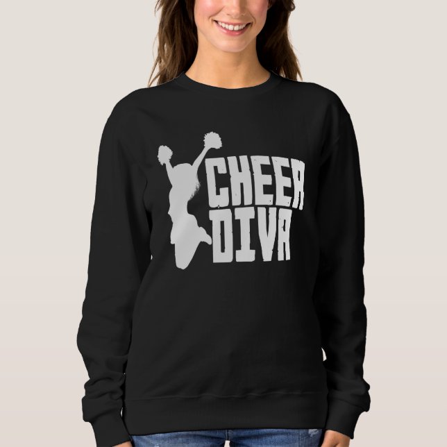 Cheer Diva  Cheerleading Cheerleader Sweatshirt (Front)