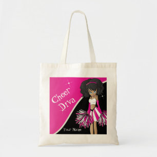 Cheer Diva Pink Cheerleader Girl Tote Bag