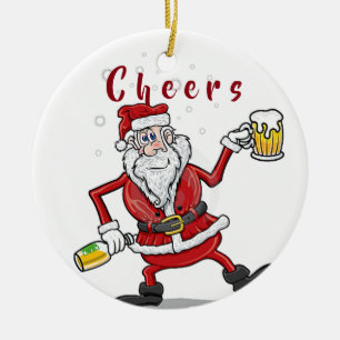 **CHEER-FILLED SANTA** CHRISTMAS ORNAMENT