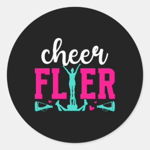 Cheer Flyer Cheerleader Flyer Cheerleading Flyer Classic Round Sticker