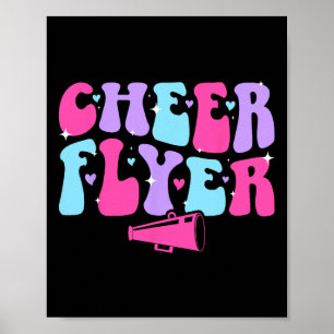 Cheer Flyer Cheerleader Flyer Groovy Cheerleading  Poster