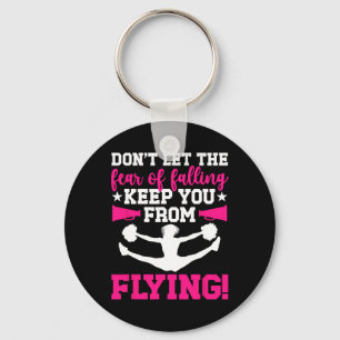 Cheer Flyer Cheerleader Flyer Proud Cheerleading F Key Ring