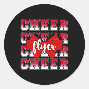 Cheer Flyer Coquette Cheerleading Flyer _3 Classic Round Sticker