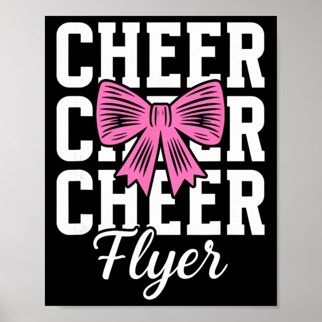 Cheer Flyer Coquette Cheerleading Flyer  Poster (Front)