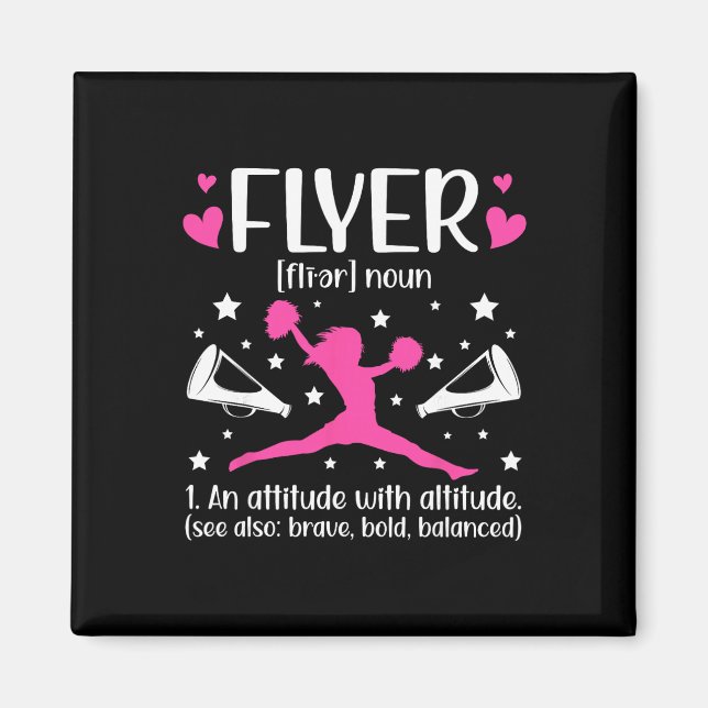 Cheer Flyer Definition Cheerleading Flyer _1  Magnet (Front)