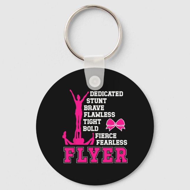 Cheer Flyer Definition Cheerleading Flyer _2  Key Ring (Front)
