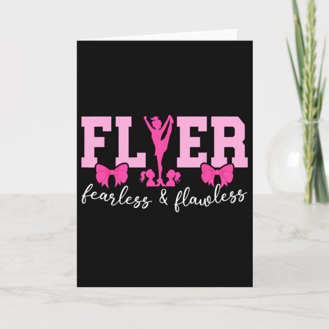 Cheer Flyer Fearless And Flawless Cheerleading Fly Card (Front)