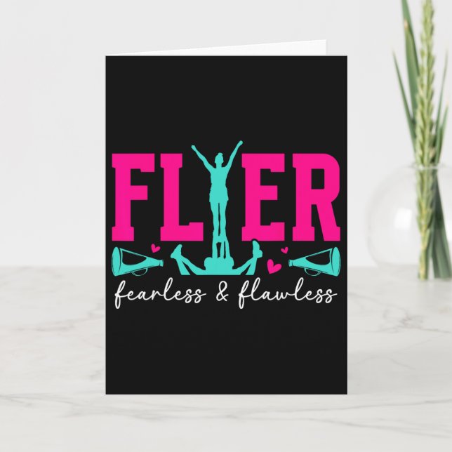 Cheer Flyer Fearless And Flawless Cheerleading Fly Card (Front)