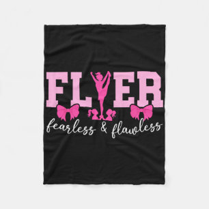 Cheer Flyer Fearless And Flawless Cheerleading Fly Fleece Blanket