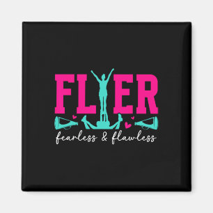 Cheer Flyer Fearless And Flawless Cheerleading Fly Magnet