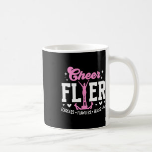 Cheer Flyer Fearless Flawless Fierce Cheerleading Coffee Mug
