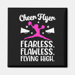 Cheer Flyer Fearless Flawless Fierce Cheerleading Magnet
