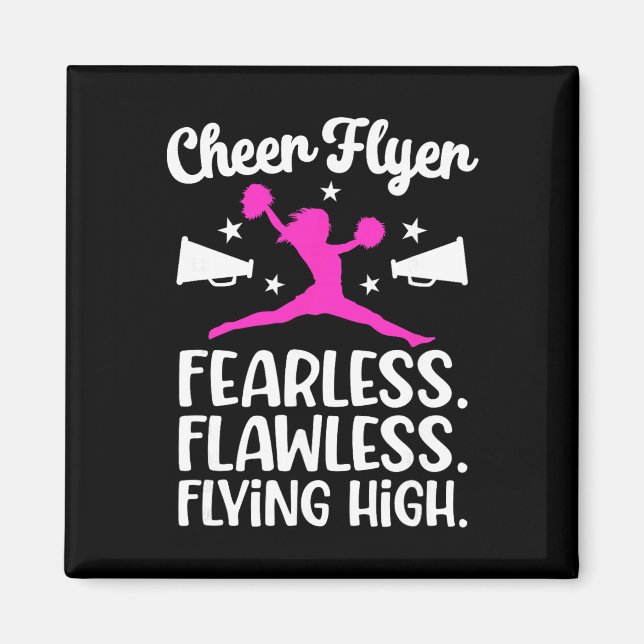 Cheer Flyer Fearless Flawless Fierce Cheerleading  Magnet (Front)