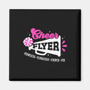 Cheer Flyer Fearless Flawless Fierce Cheerleading Magnet