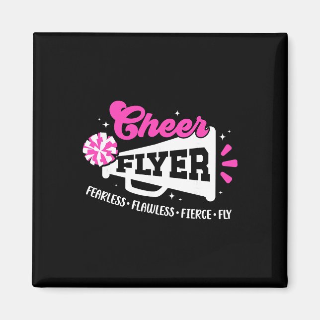 Cheer Flyer Fearless Flawless Fierce Cheerleading  Magnet (Front)