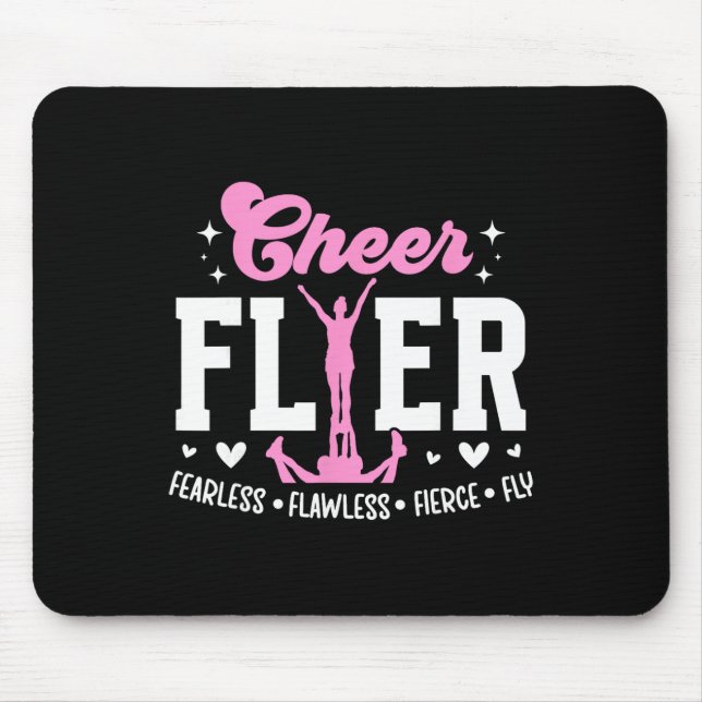 Cheer Flyer Fearless Flawless Fierce Cheerleading  Mouse Pad (Front)