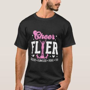 Cheer Flyer Fearless Flawless Fierce Cheerleading T-Shirt