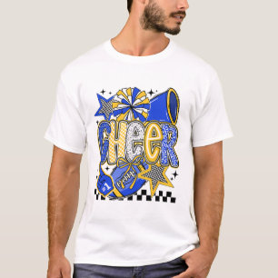 Cheer Footll Cheerleading Cheerleader Blue Women G T-Shirt
