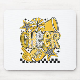 Cheer Footll Cheerleading Cheerleader Yellow Women Mouse Pad