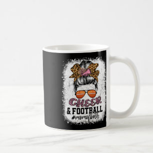 Cheer Footll Cheerleading Mum Of Both Messy Hair B Coffee Mug