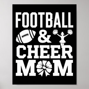 Cheer Footll Cheerleading Mum Of Both Messy Hair B Poster