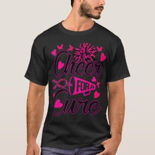 Cheer For A Cure Breast Cancer Awareness Pink Ribb T-Shirt
