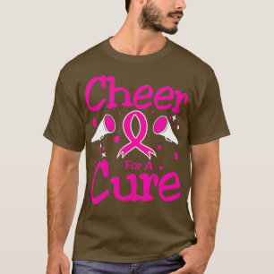 Cheer For Cure Cheerleader Breast Cancer Awareness T-Shirt