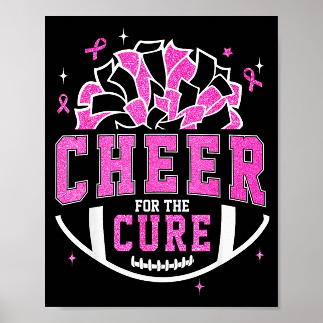 Cheer For The Breast Cancer Awareness Cheerleader  Poster (Front)
