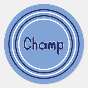 Cheer for the Champ Classic Round Sticker