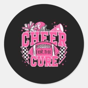 Cheer For The Cure Breast Cancer Awareness Cheerle Classic Round Sticker