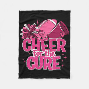 Cheer For The Cure Breast Cancer Awareness Pink Ri Fleece Blanket