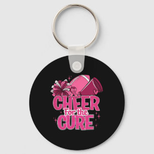 Cheer For The Cure Breast Cancer Awareness Pink Ri Key Ring