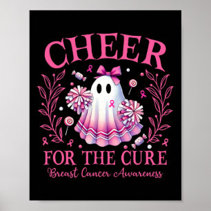 Cheer For The Cure Cheerleader Breast Cancer Hallo Poster