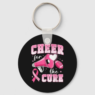 Cheer For The Cure Football Cheerleading Breast Ca Key Ring
